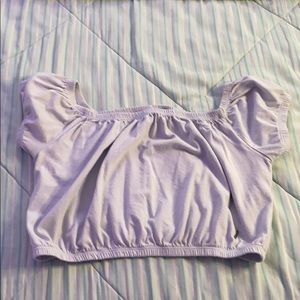 Baby blue hollister crop top